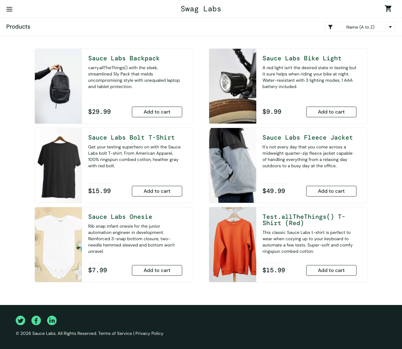 Inventory page full-page visual snapshot